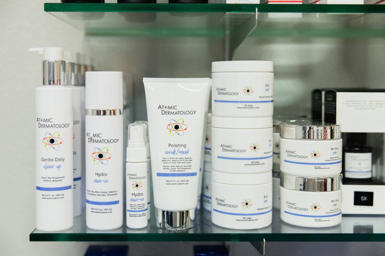 skin care products from Atomic Dermatology and Med Spa