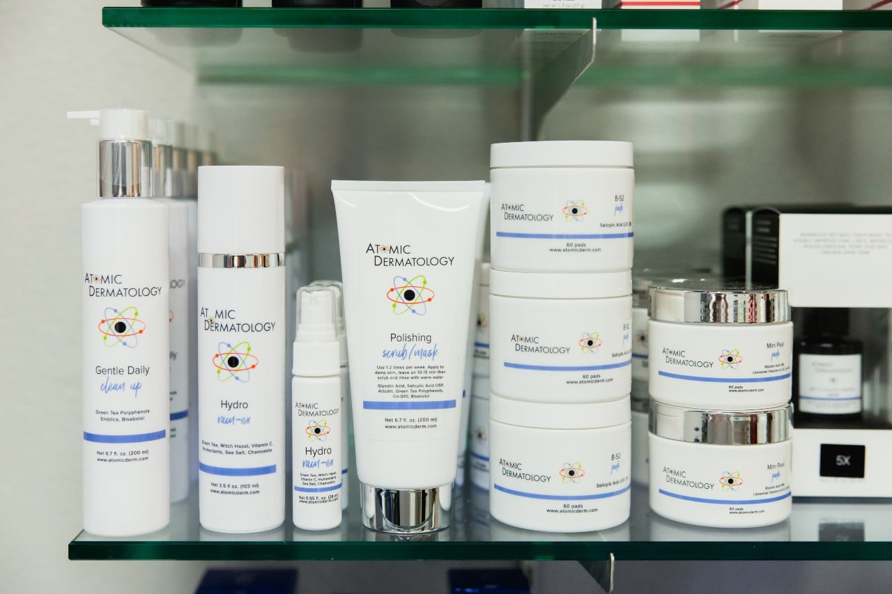 medical-grade skin care products from Atomic Dermatology and Med Spa