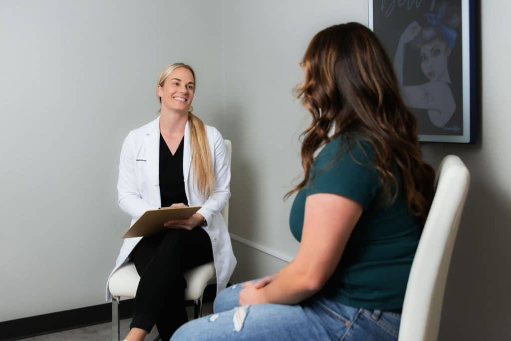 consultation about medical spa procedures at Atomic Dermatology & Med Spa